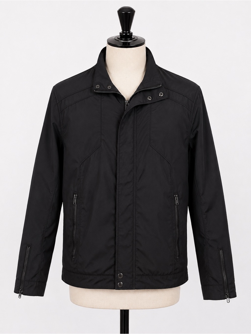 Marc Anthony Men’s XL Black Moto Utility Jacket Full Zip Lightweight